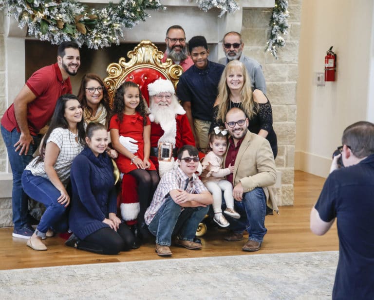 residents at holiday events in master planned community