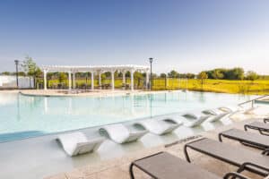 resort-style pool in sandbrock ranch - how to beat the heat in texas