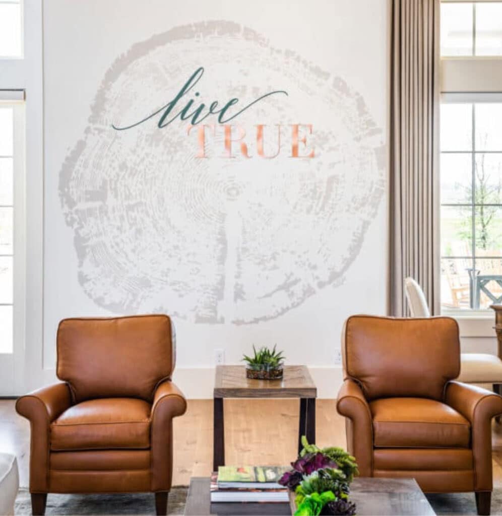 two chairs in The Carriage House amenity center
